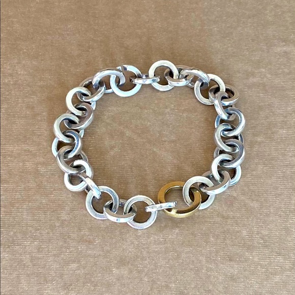Tiffany Twotone Circle Link Bracelet 